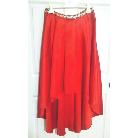 Temptation Red, Black, White and Green 2pc Dress Size 12 Pageant/Prom/Dance/Spec - Picture 3 of 7